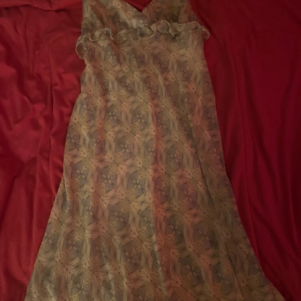 Elegant Multicolor Patterned Dress